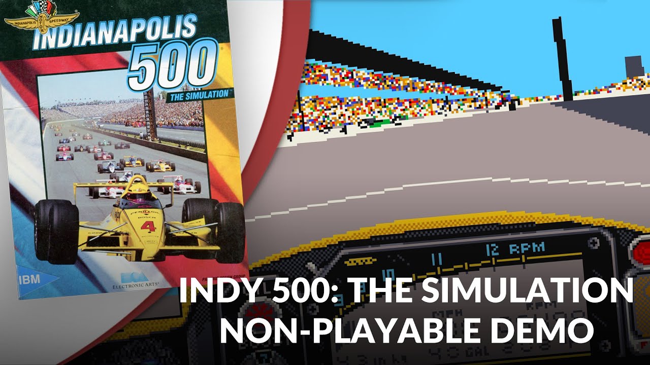 Indianapolis 500: The Simulation (Amiga, 1990) Rolling Demo